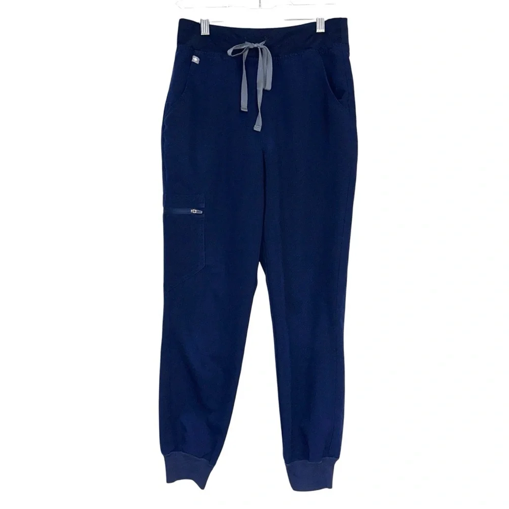 Women’s FIGS Blue Jogger Scrub Pants - Picture 2 of 8
